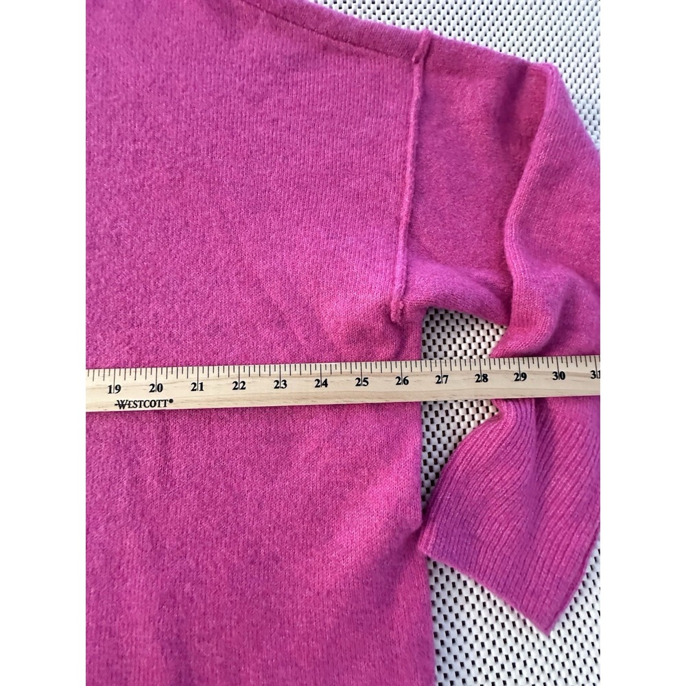 Vince Camuto Pink Sweater Women Sz XL Crew Neck Boxy Loose Fit Texture SOFT! - Picture 6 of 8